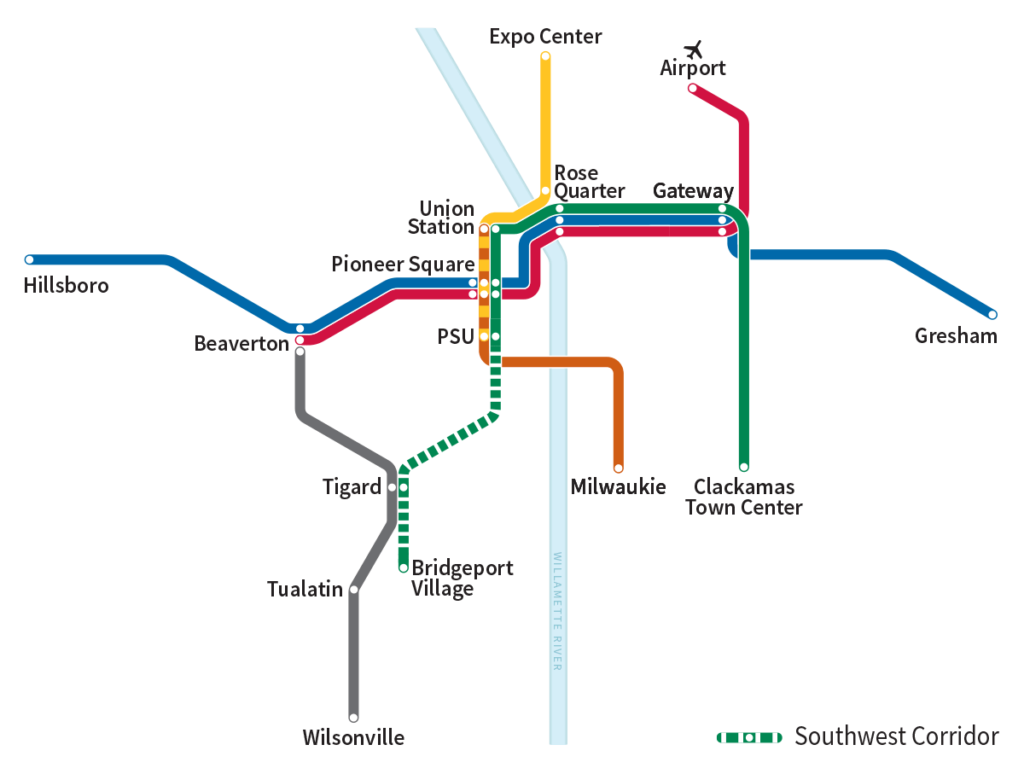 Max Light Rail Map Transportation – Arnold Creek Neighborhood Association