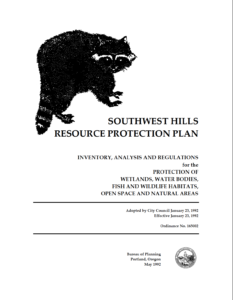 Southwest Hills Resource Protection Plan 1992