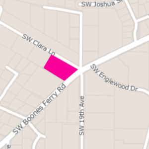 Map showing the intersection where Miracle Heights is proposed on SW Boones Gerry Road.